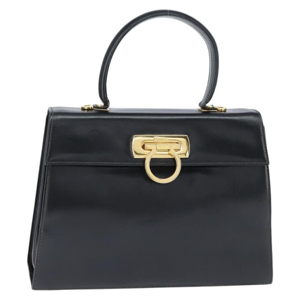 Salvatore Ferragamo Gancini Convertible Top Handle Leather Mini